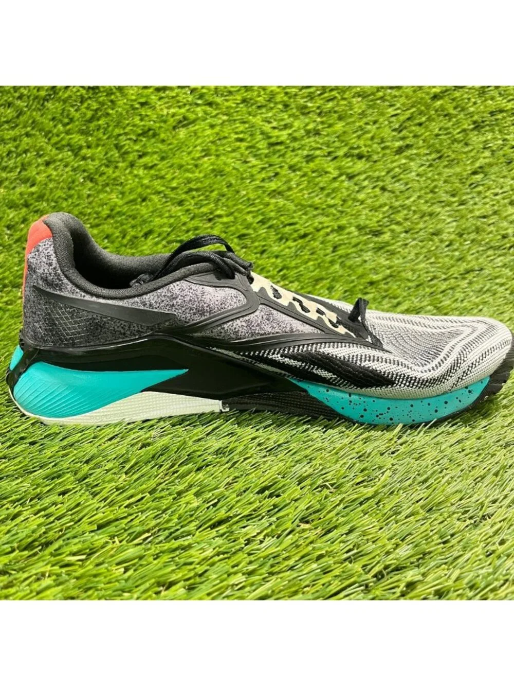 Reebok Nano X2 Womens Size 8.5 Gray Black Blue Athletic Running Shoes Sneakers - Picture 4 of 10